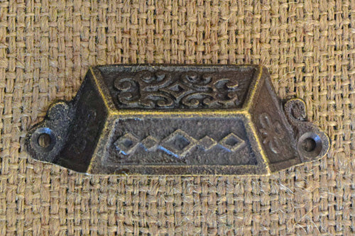 antique iron cup pull