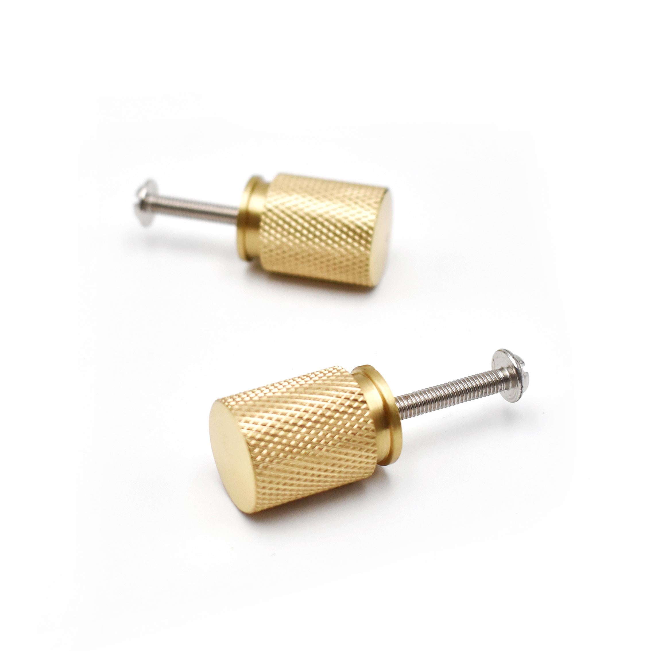 Cyril Solid Brass Knurled Cabinet Dresser Knob