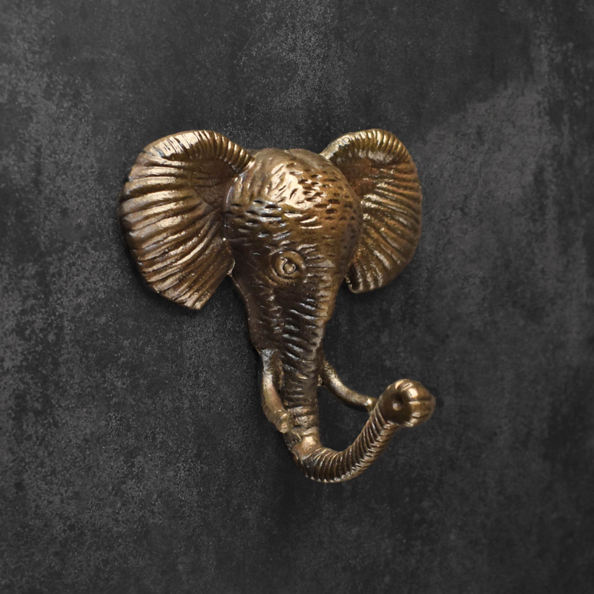 antique elephant wall hook