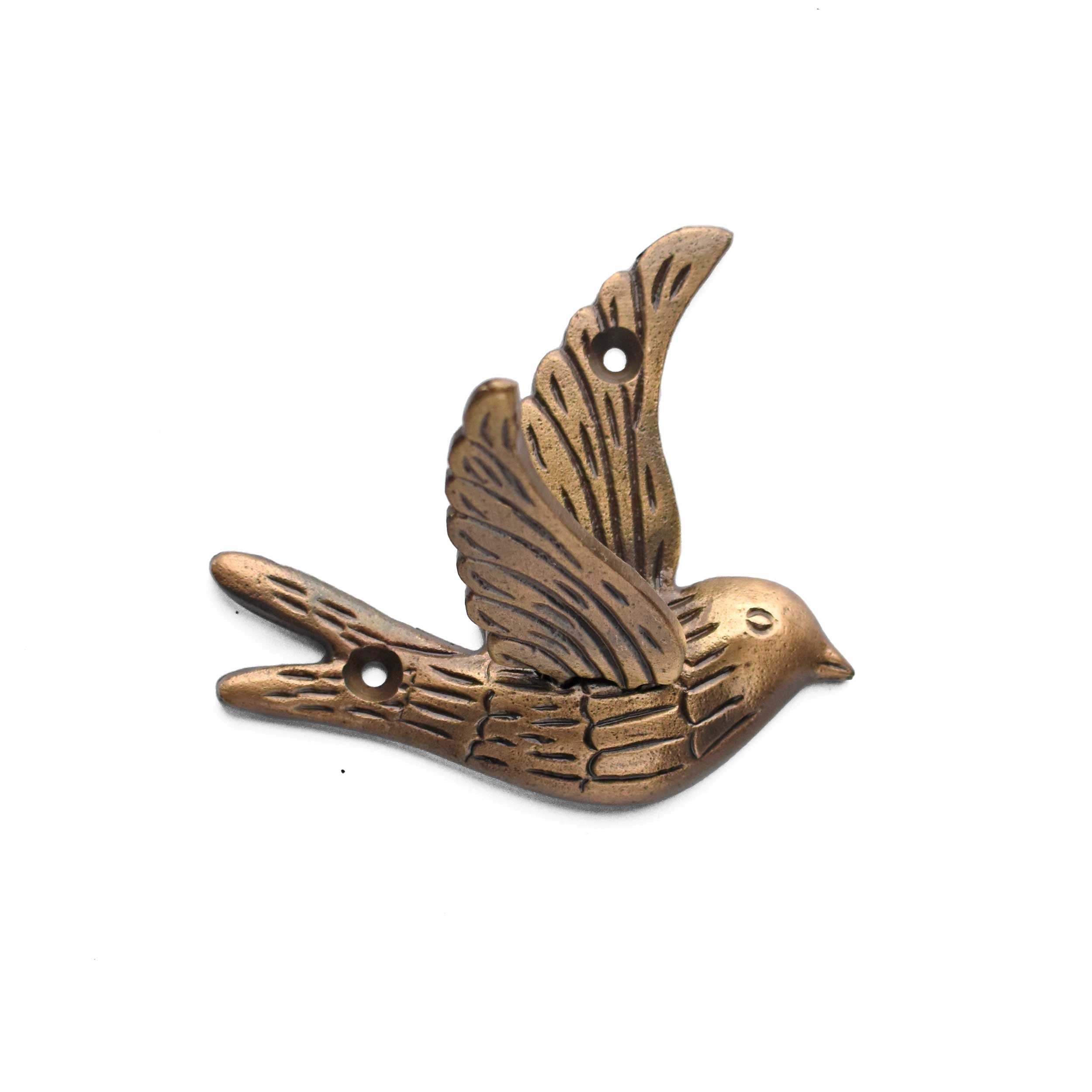 Finch Bird Cast Iron Wall Hook Hanger