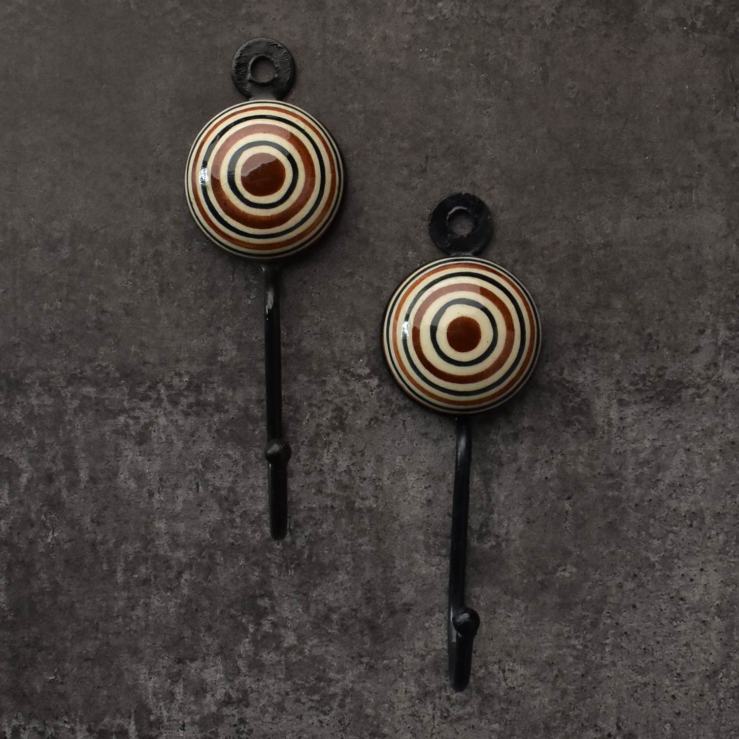 Hackney Spiral Ceramic Wall Hook and Hanger