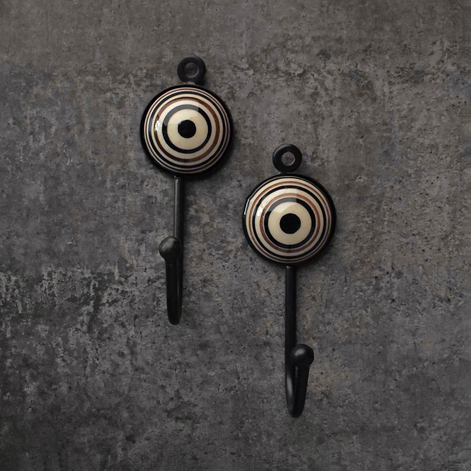 Hackney Spiral Ceramic Wall Hook and Hanger