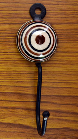 Hackney Spiral Ceramic Wall Hook and Hanger