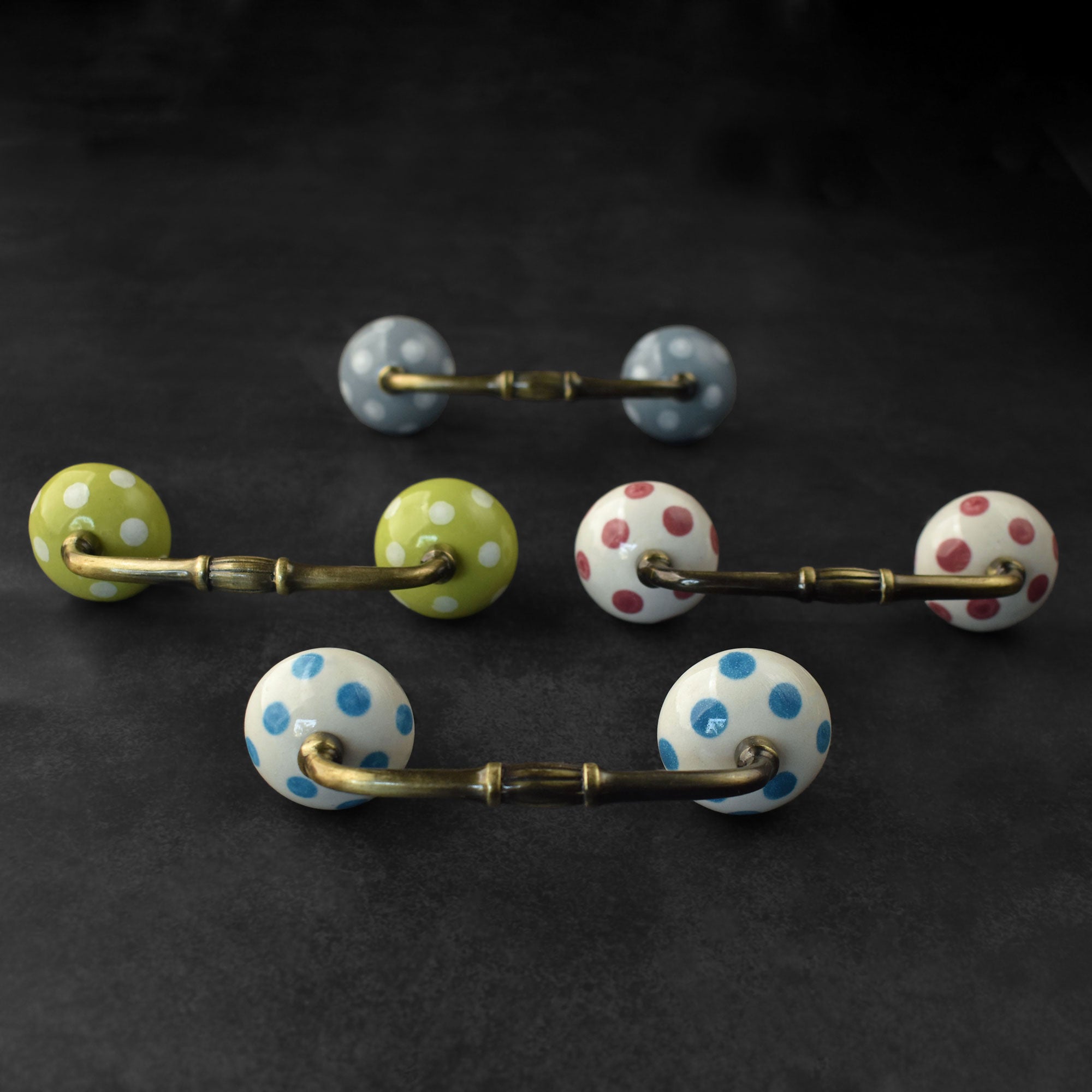 Polka Pop Antique Ceramic Cabinet Wardrobe Handle