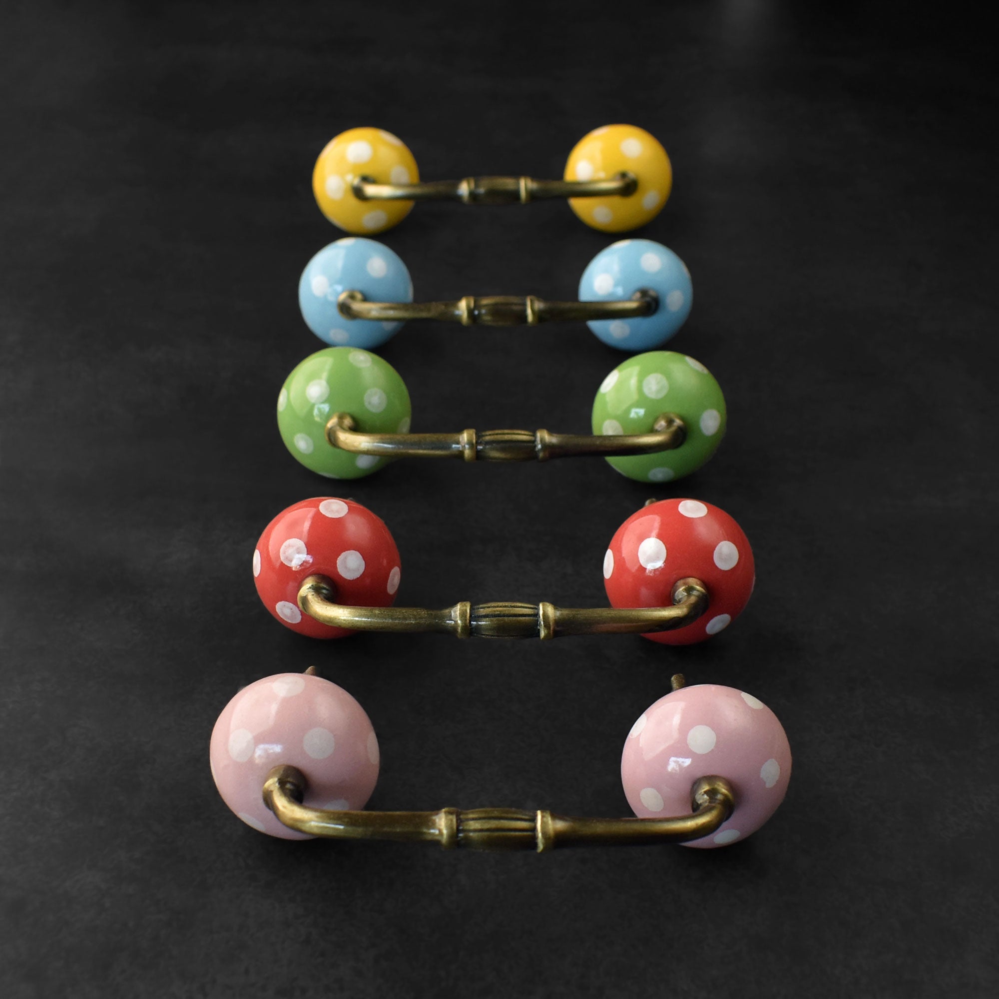 Polka Pop Antique Ceramic Cabinet Wardrobe Handle