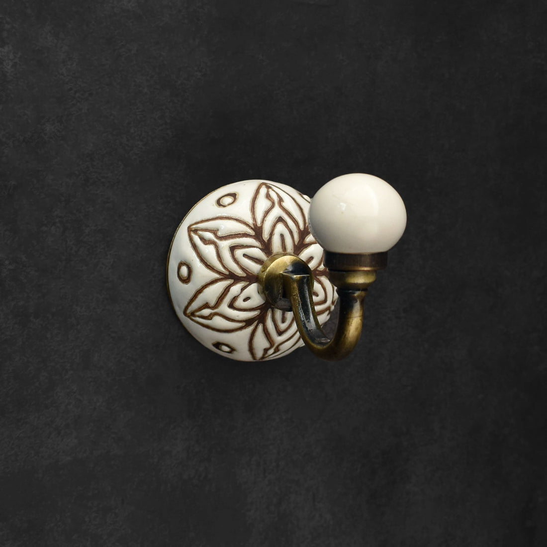 Shoreditch Ceramic Coat Wall Hook and Keys Hanger