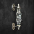 clear crystal glass handle with silver hardware