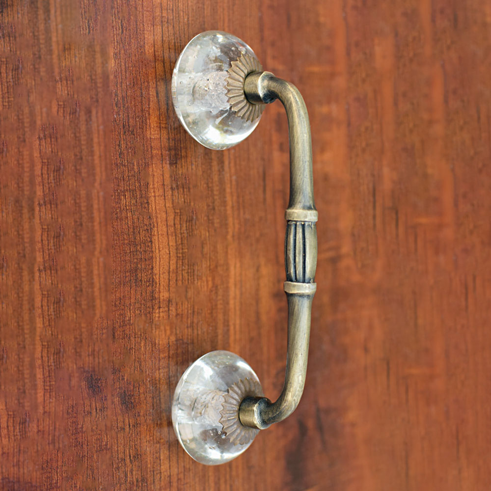 Cunene Hazy Glass Knob Antique Cabinet Door Handle and Pull