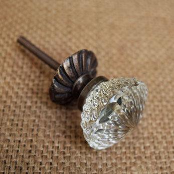Grenoble Clear Glass Cabinet and Cupboard Door Knob
