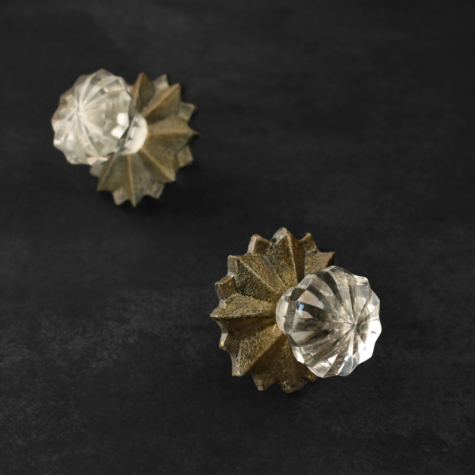 Cimone Clear Glass Cabinet Door Knob and Pull