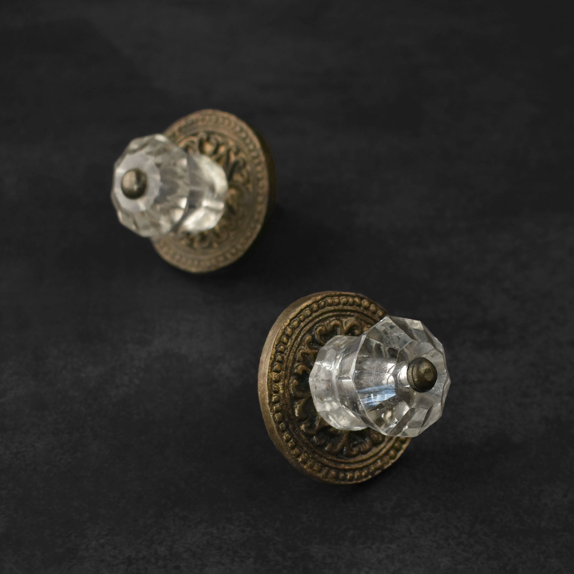 Rosa Clear Glass Cabinet Door Knob and Pull