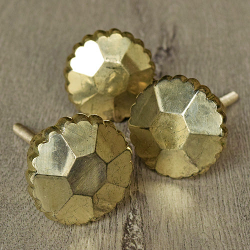 silver glass drawer pull knob