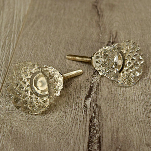 clear glass cabinet knob