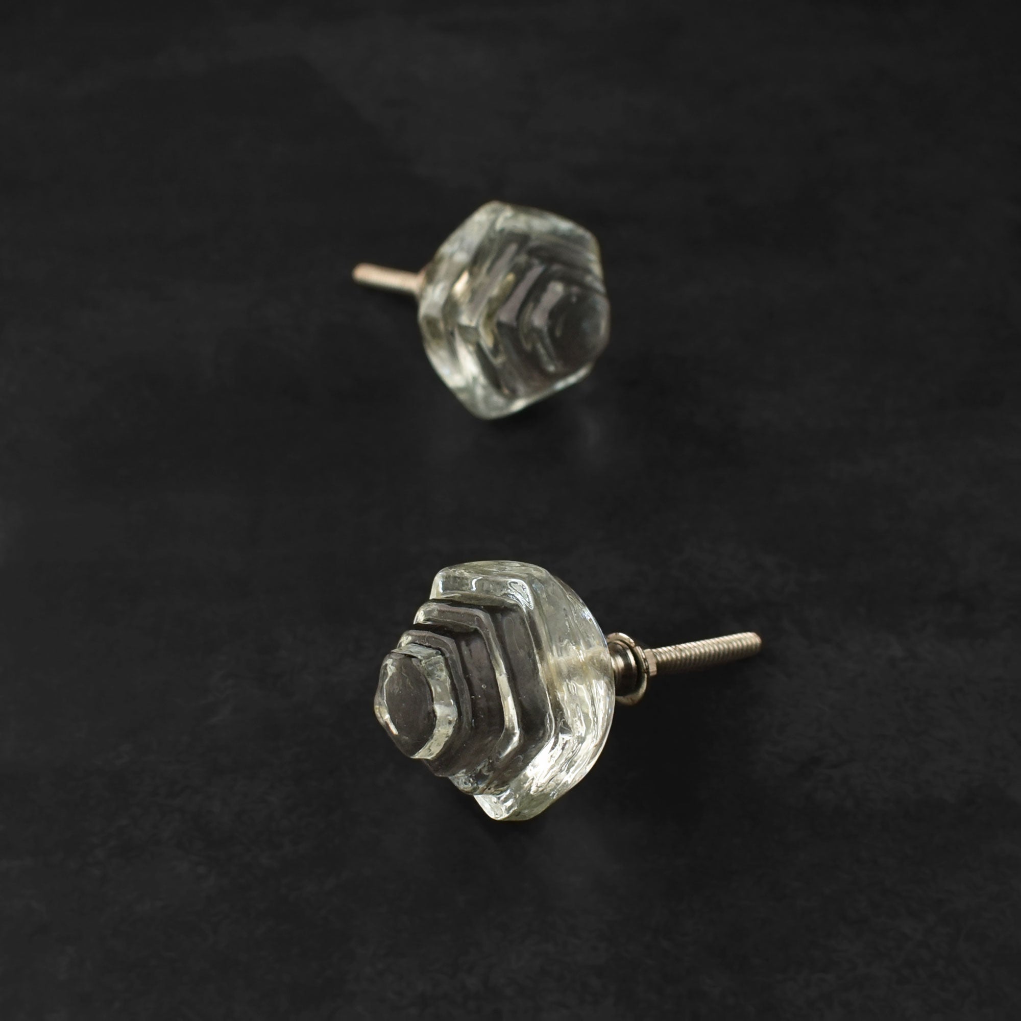 Andromeda Clear Glass Cabinet Knob and Pull