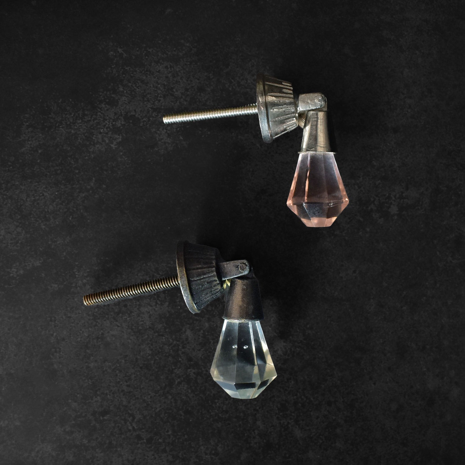 crystal glass drawer pulls