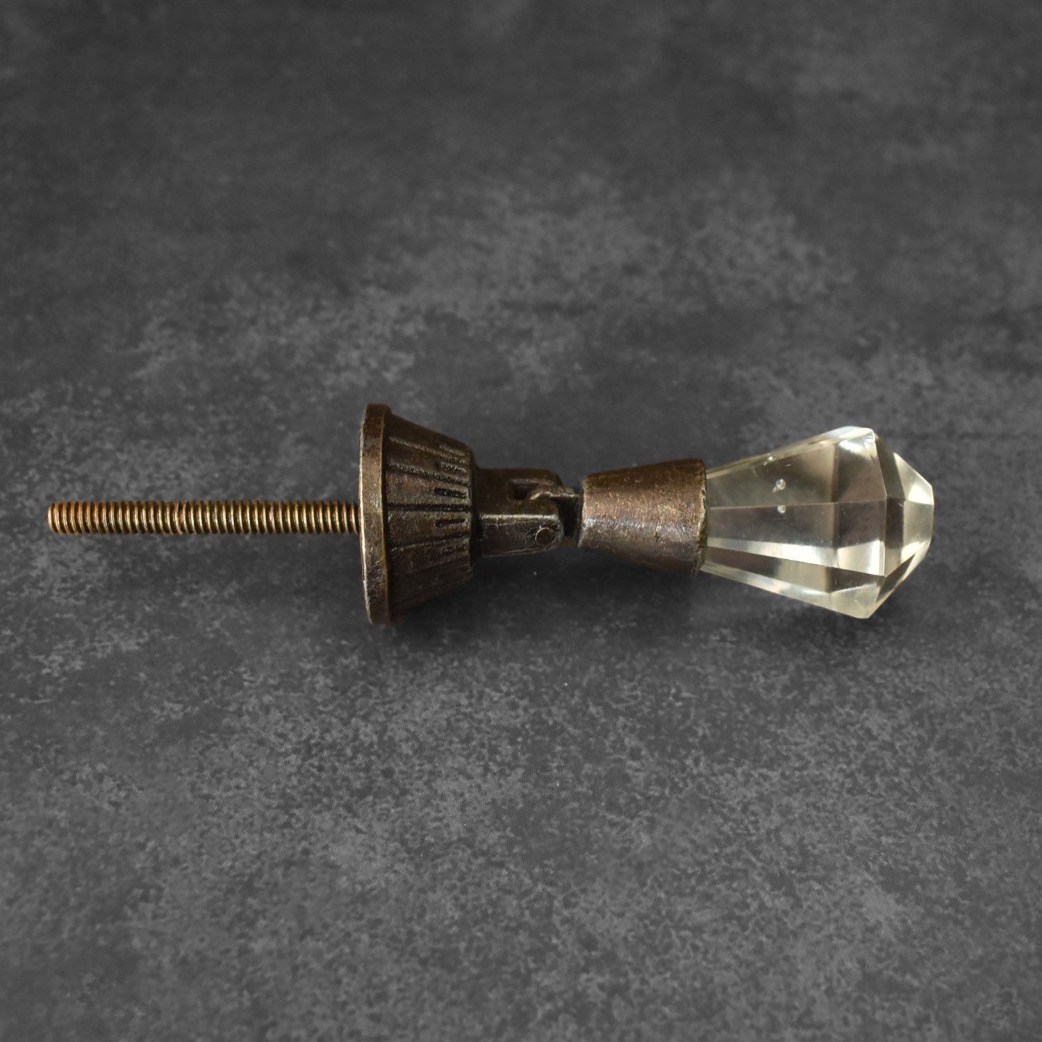 clear glass drawer pull