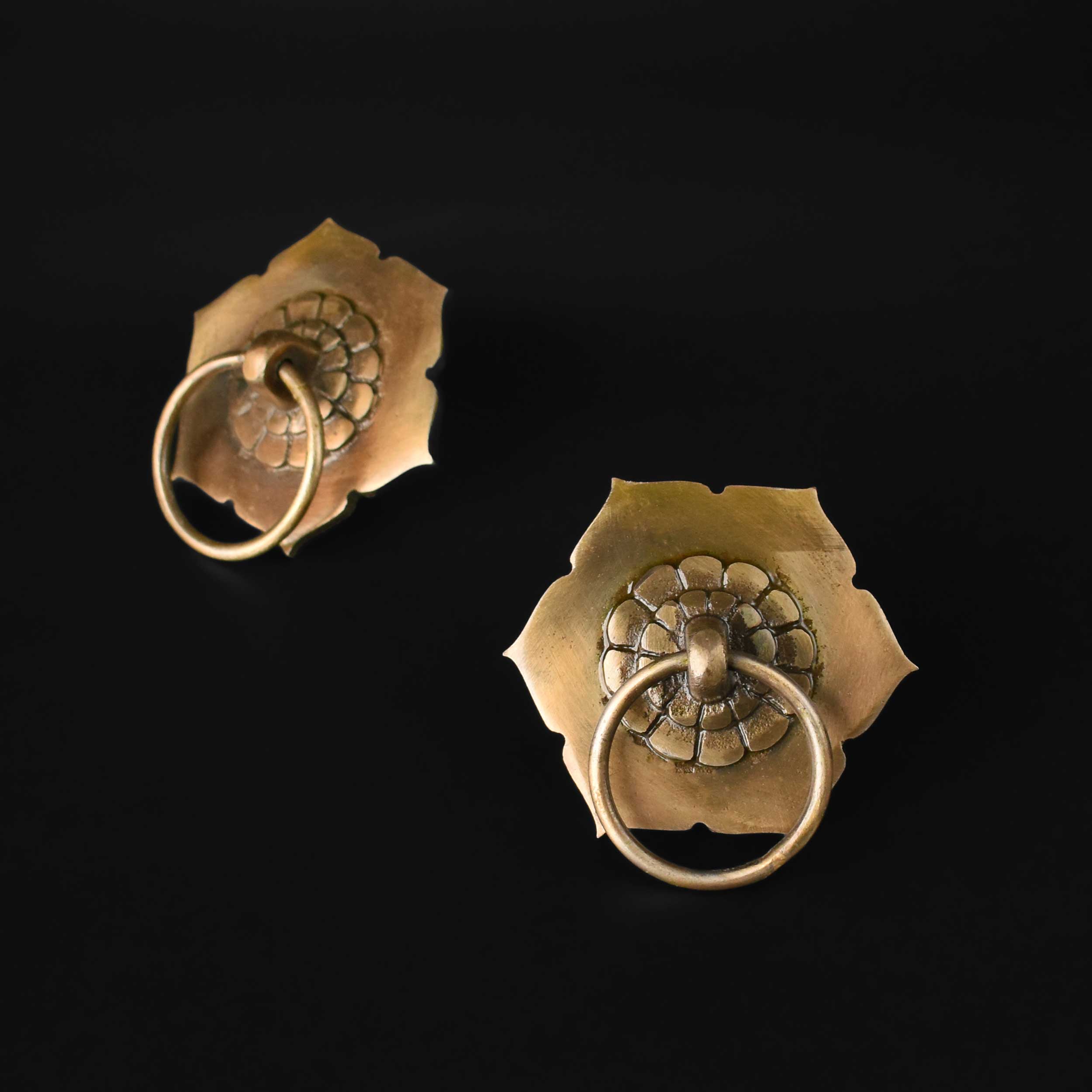 vintage brass pull handles