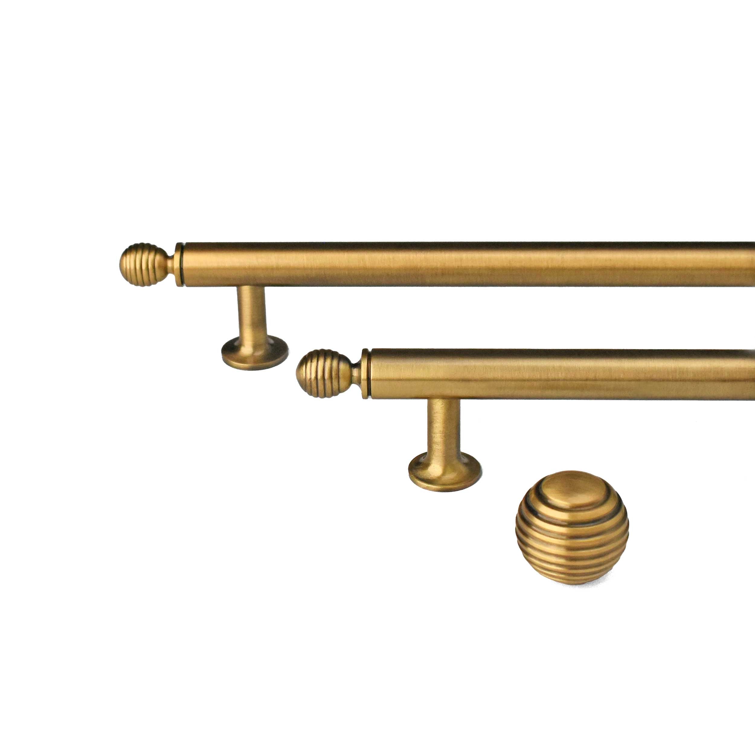 Torsade Antique Brass Cabinet Drawer Knob and Handle