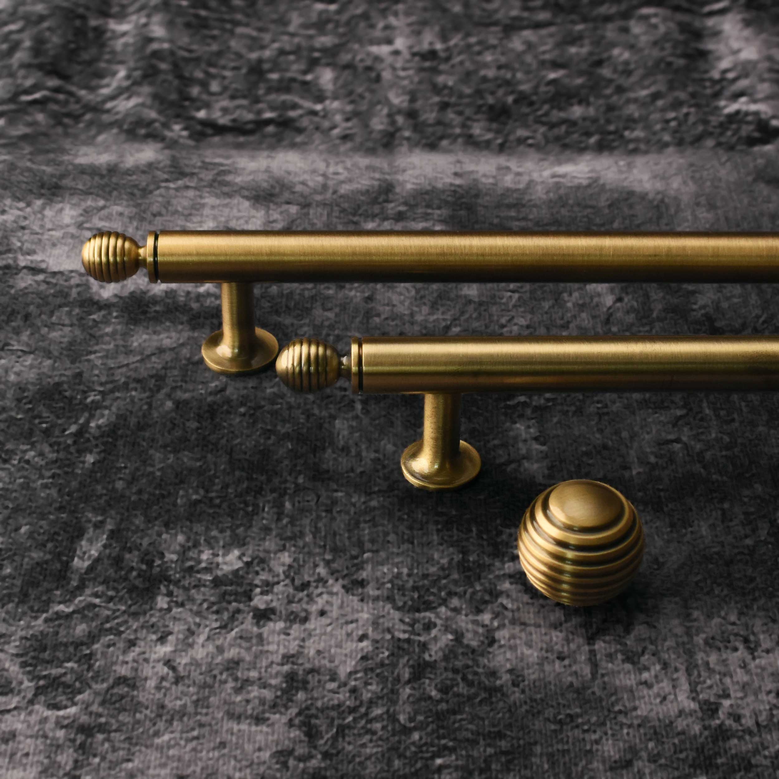 Torsade Antique Brass Cabinet Drawer Knob and Handle