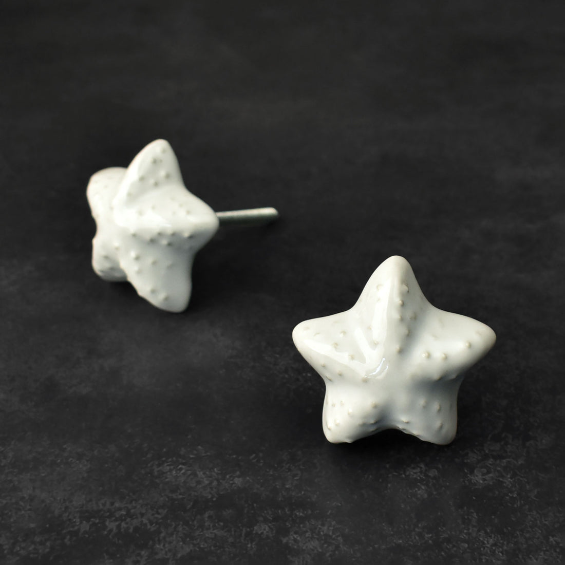 Partrick White Starfish Ceramic Drawer Knob