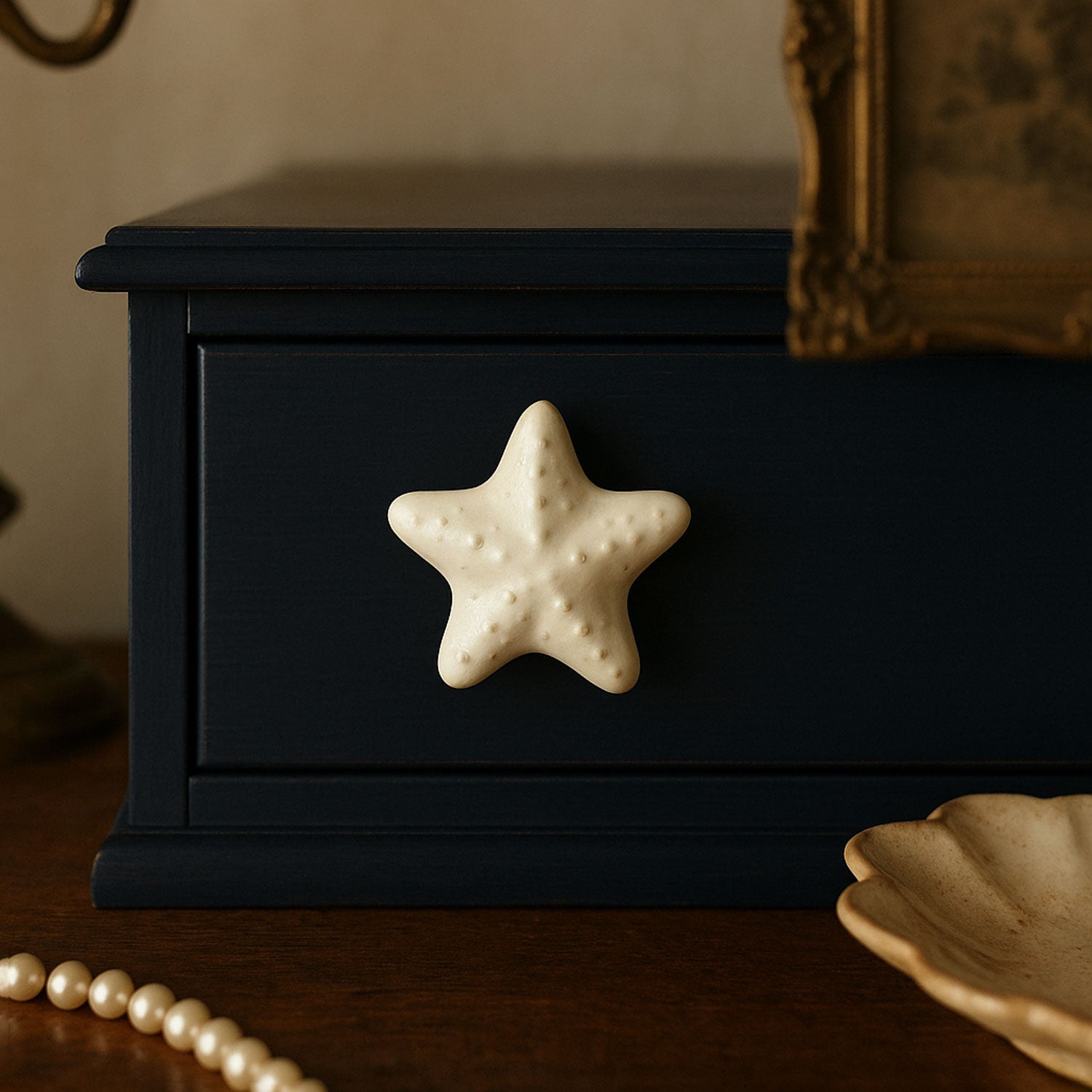 Partrick White Starfish Ceramic Drawer Knob