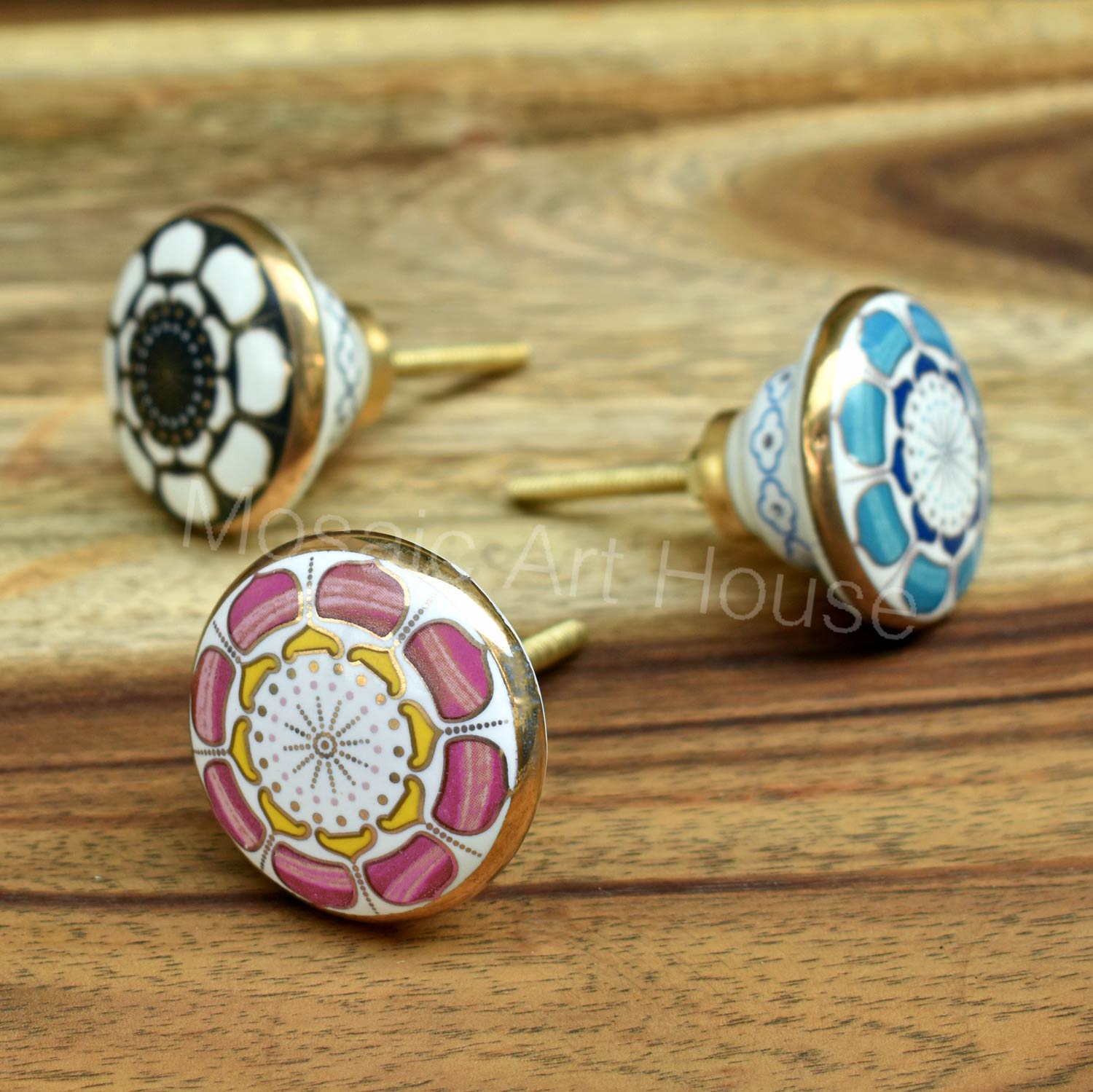 Malhar Art Deco Ceramic Dresser Drawer Knob