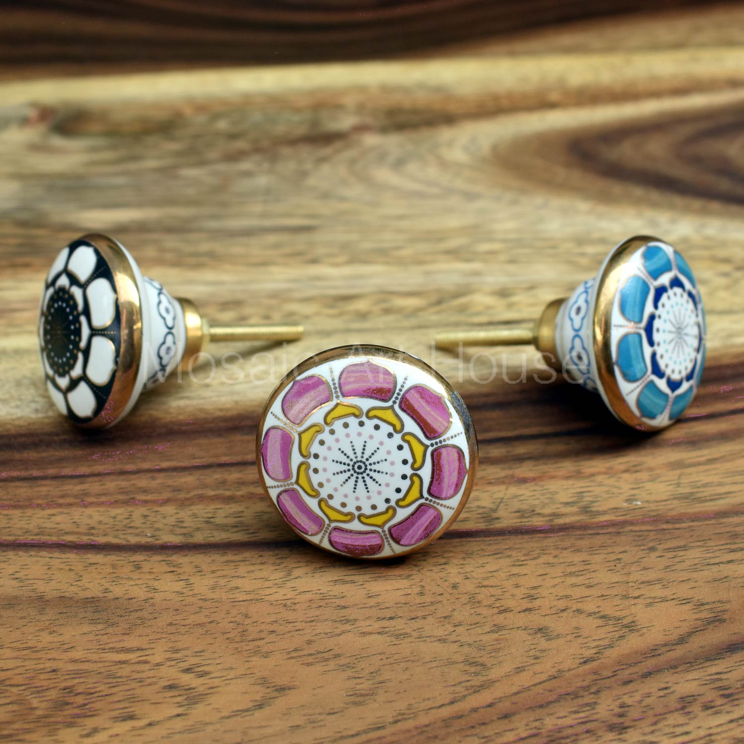 Malhar Art Deco Ceramic Dresser Drawer Knob
