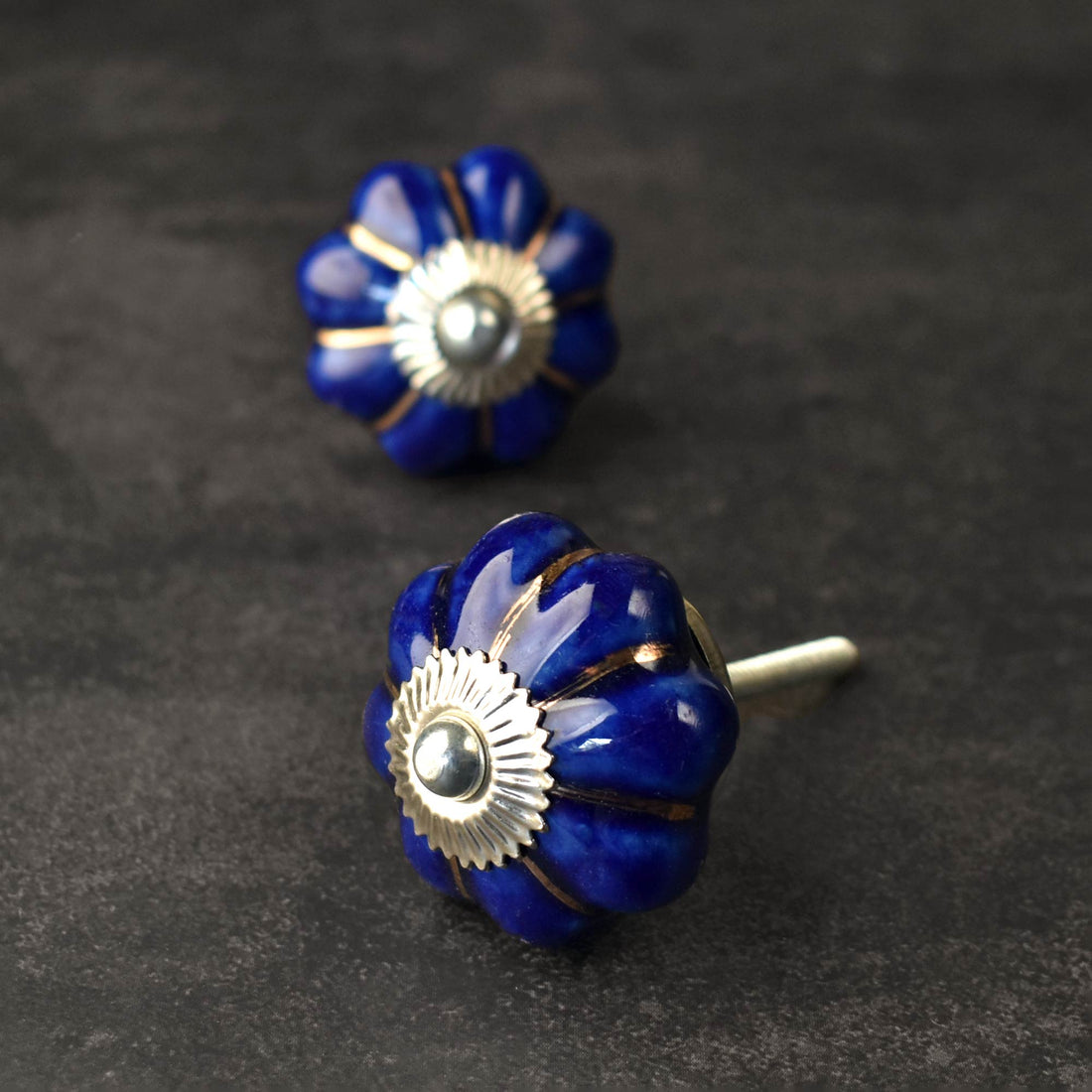 Magnolia Manor Navy Blue Ceramic Knob