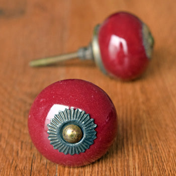 Sangria Plain Ceramic Drawer Knob and Pull