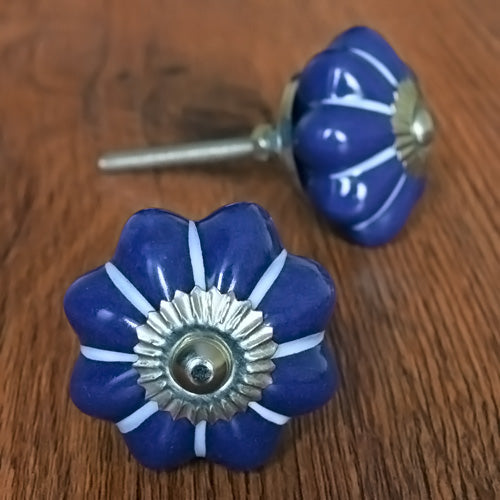 Vivid Horizon Purple Ceramic Cabinet Knob