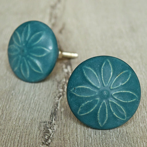 Versailles Bloom Olive Ceramic Drawer Knob