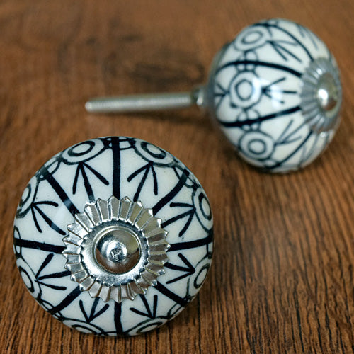 Likhai Black Artwork Ceramic Drawer Knob