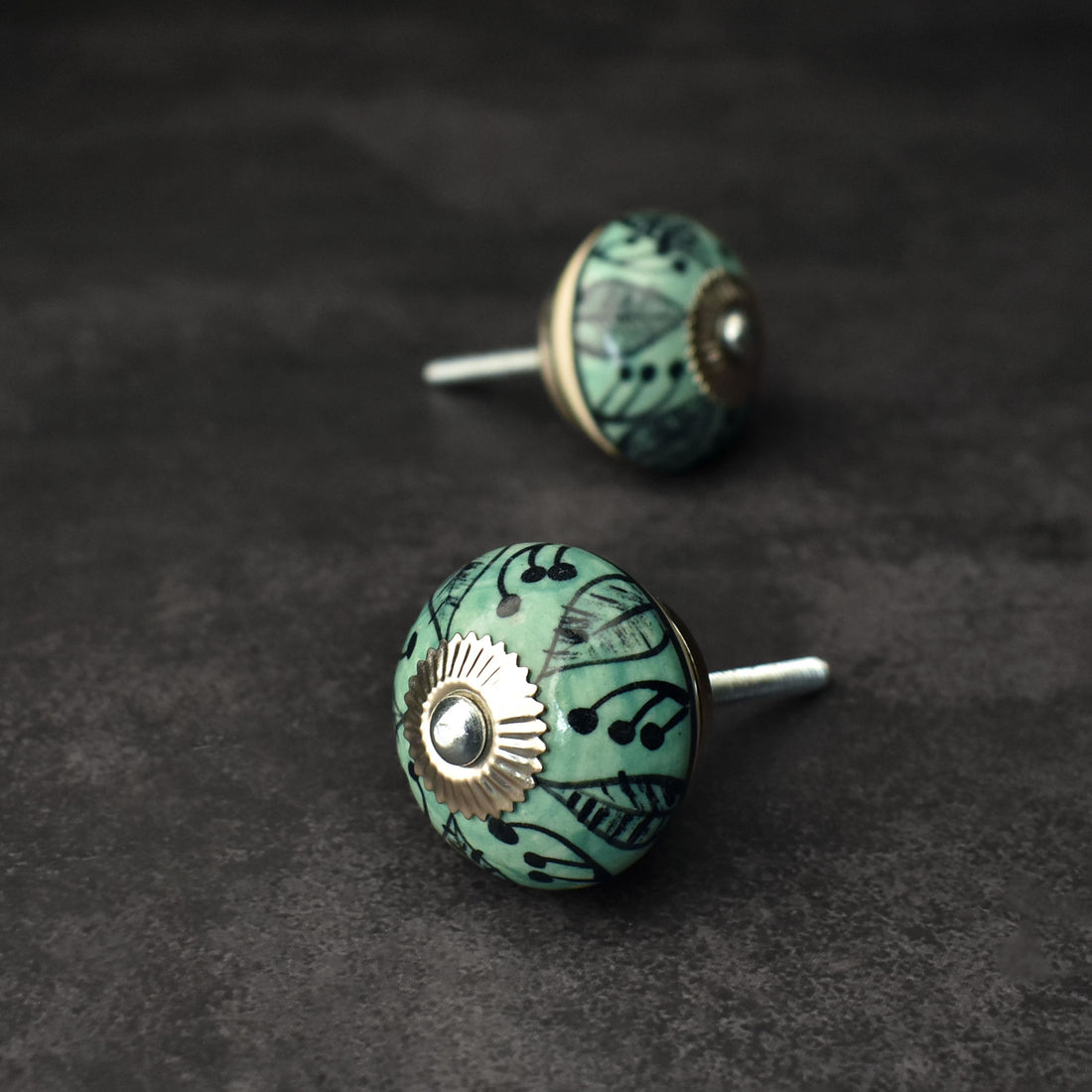 hand painted ceramic knob for furniture cabinets