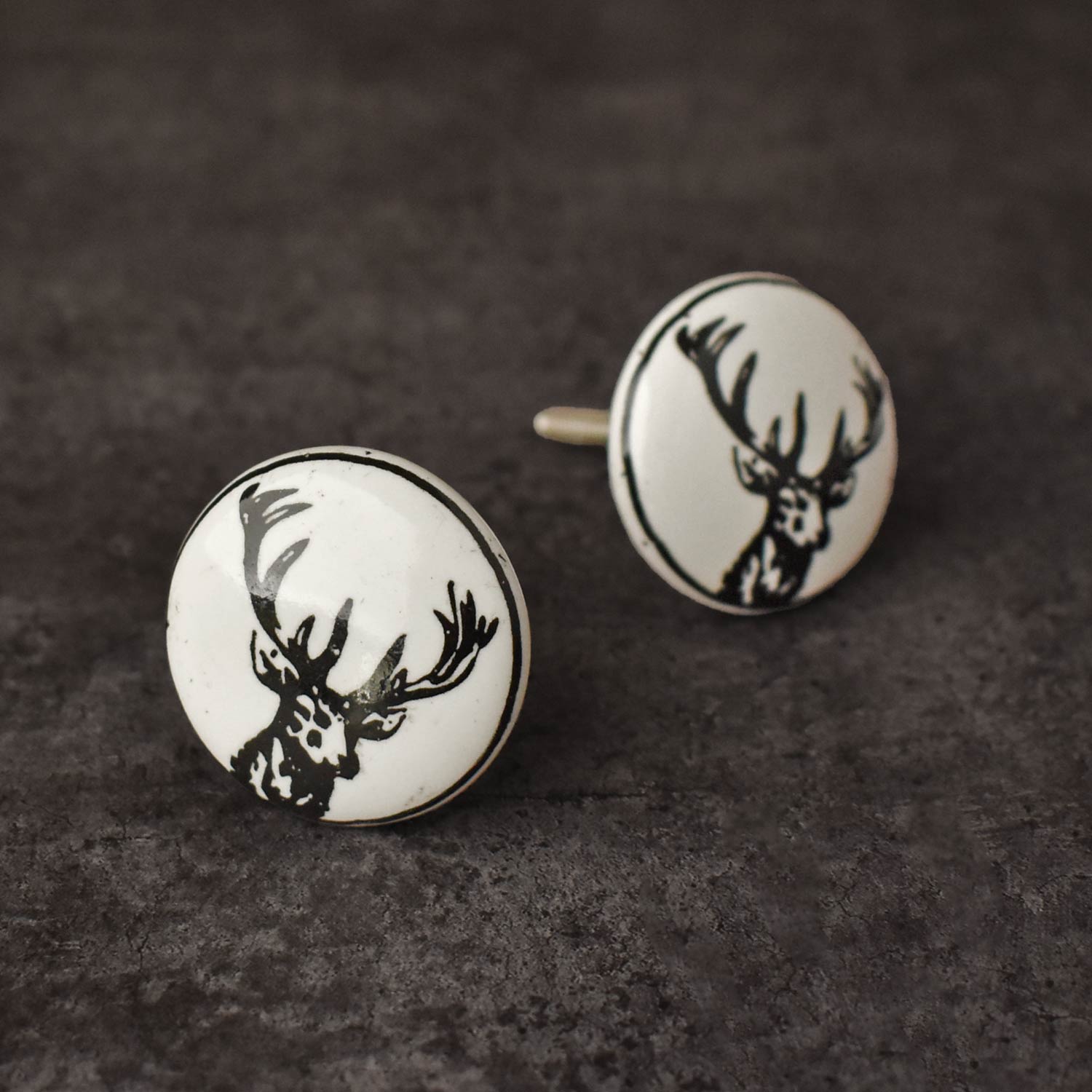 Paladin Stag Ceramic Dresser Knob