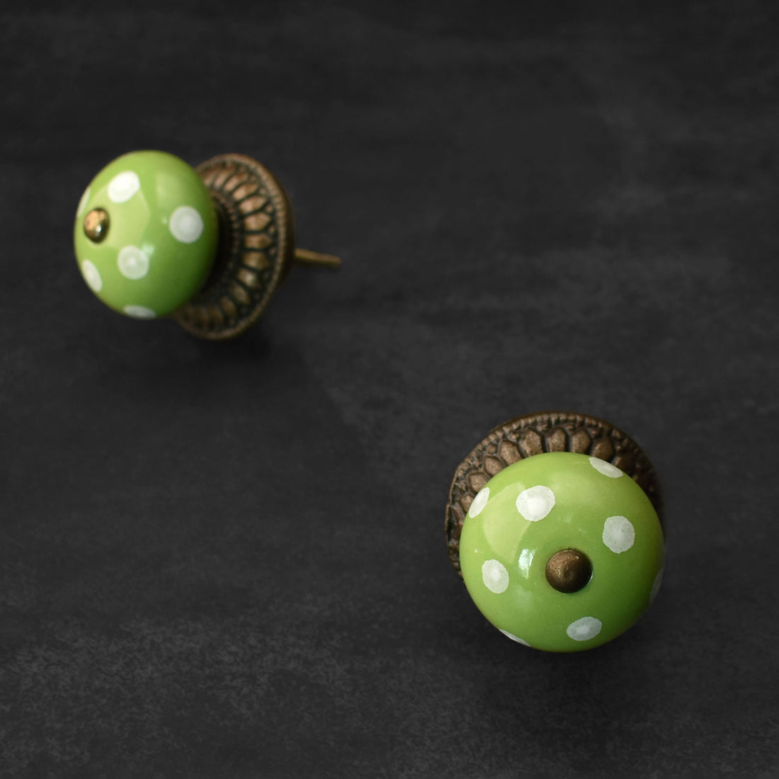 Polka Bouquet Ceramic Wardrobe Drawer knob