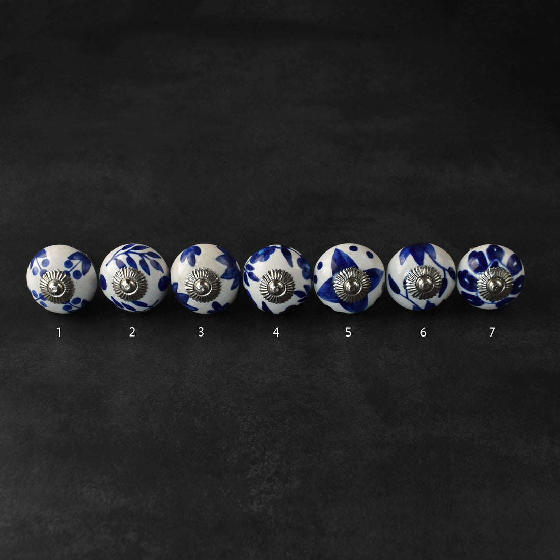 Vedana Blue Ceramic Cupboard Door Knob