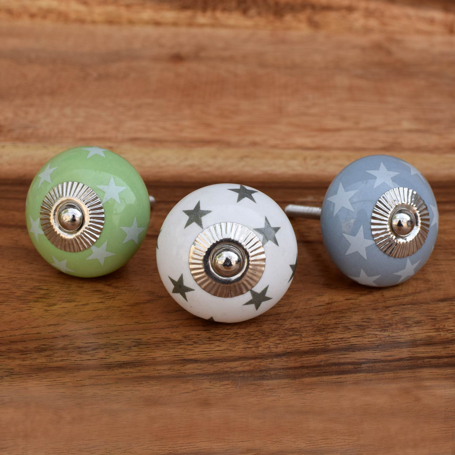 Starry Starry Night Round Ceramic Cabinet Drawer Knob