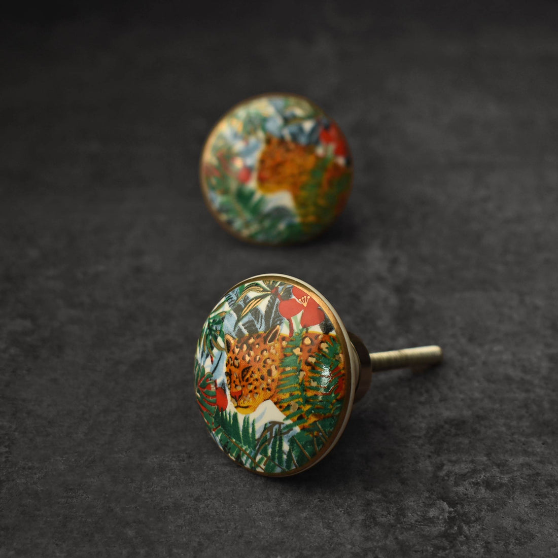 ceramic gold drawer knob