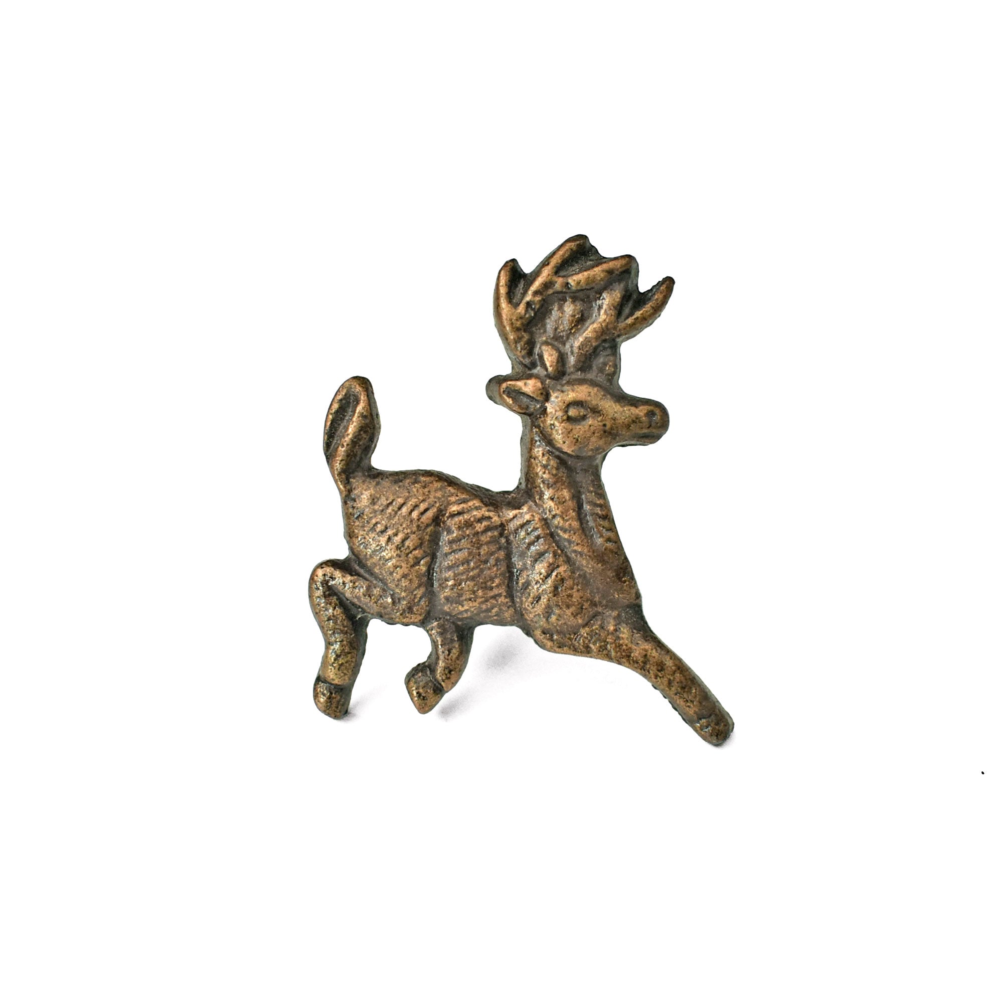 Dasher Deer Metal Wardrobe Drawer Knob Pull