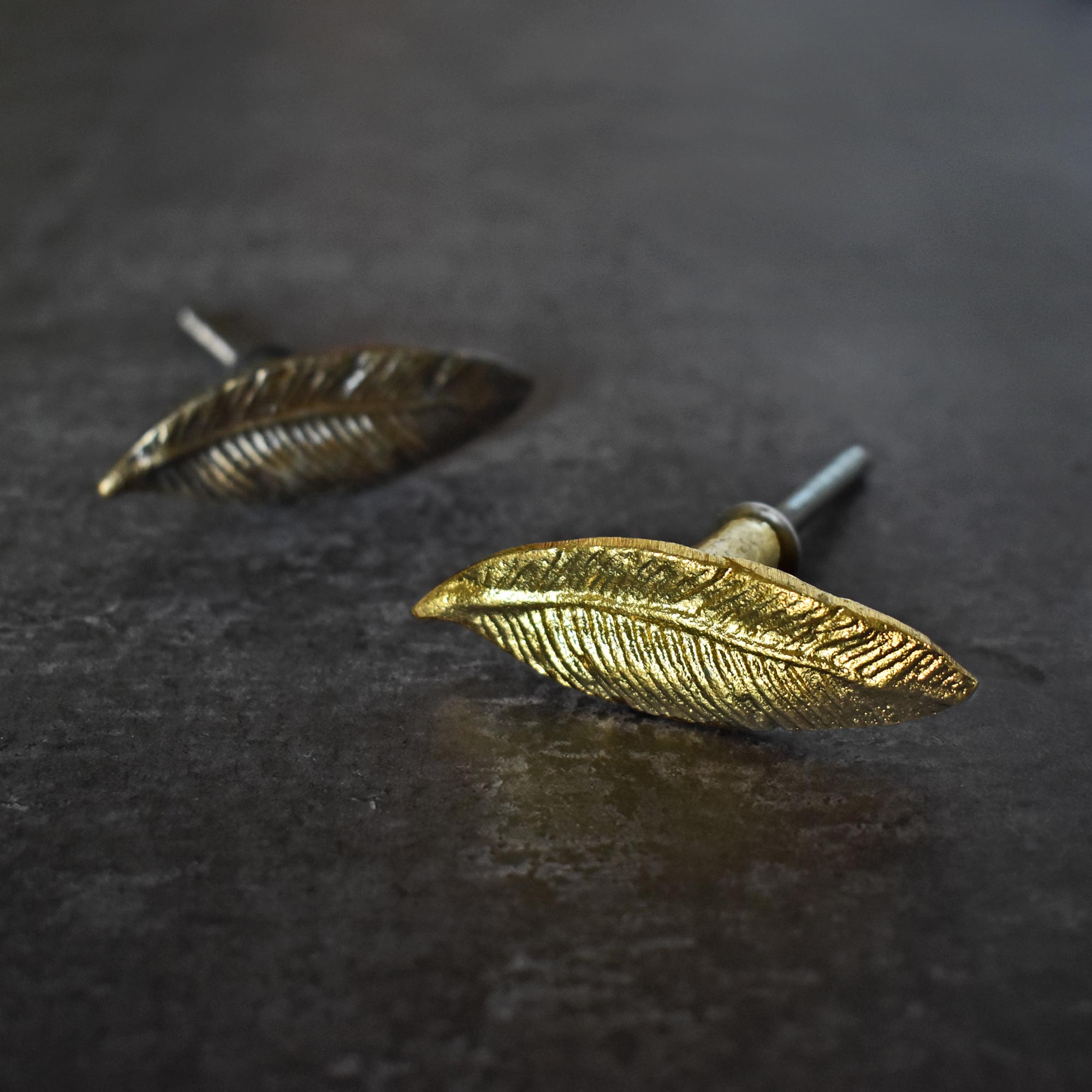 metal feather knob for drawers