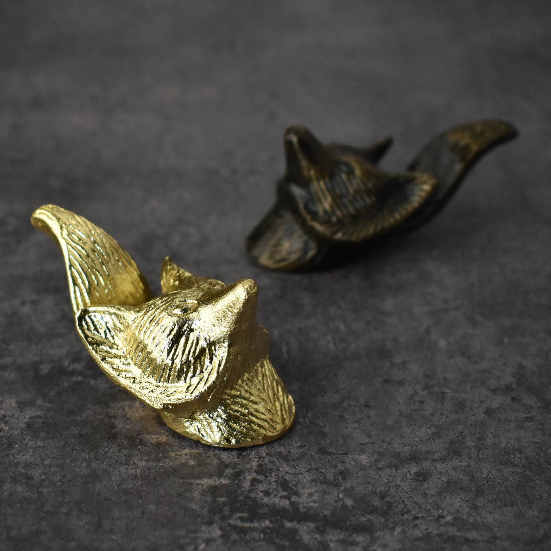 fox cupboard knob front view