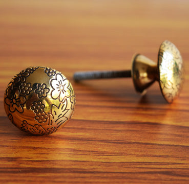 Moore Brass Cabinet Drawer Knob