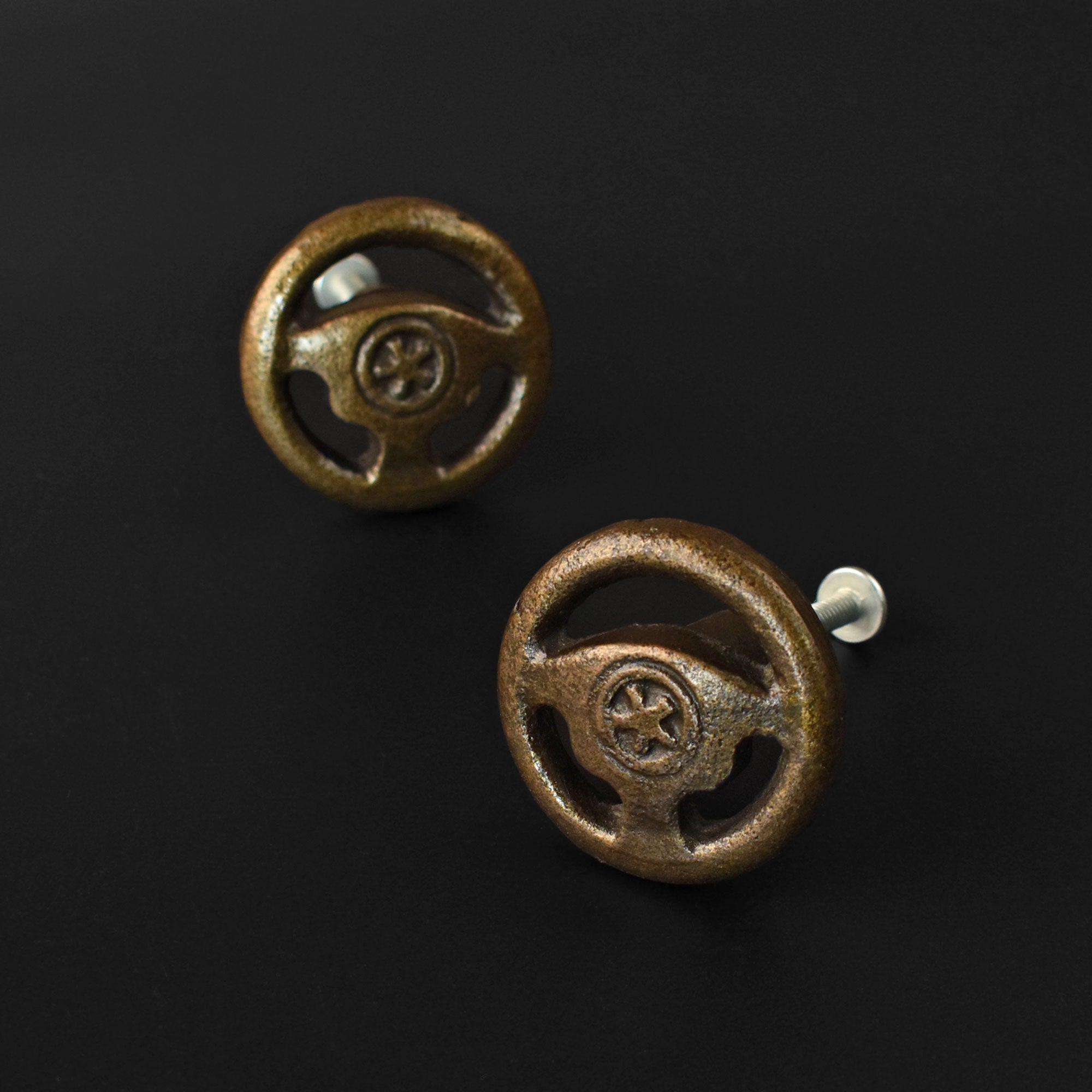 Helm Antique Iron Cabinet Drawer Knob