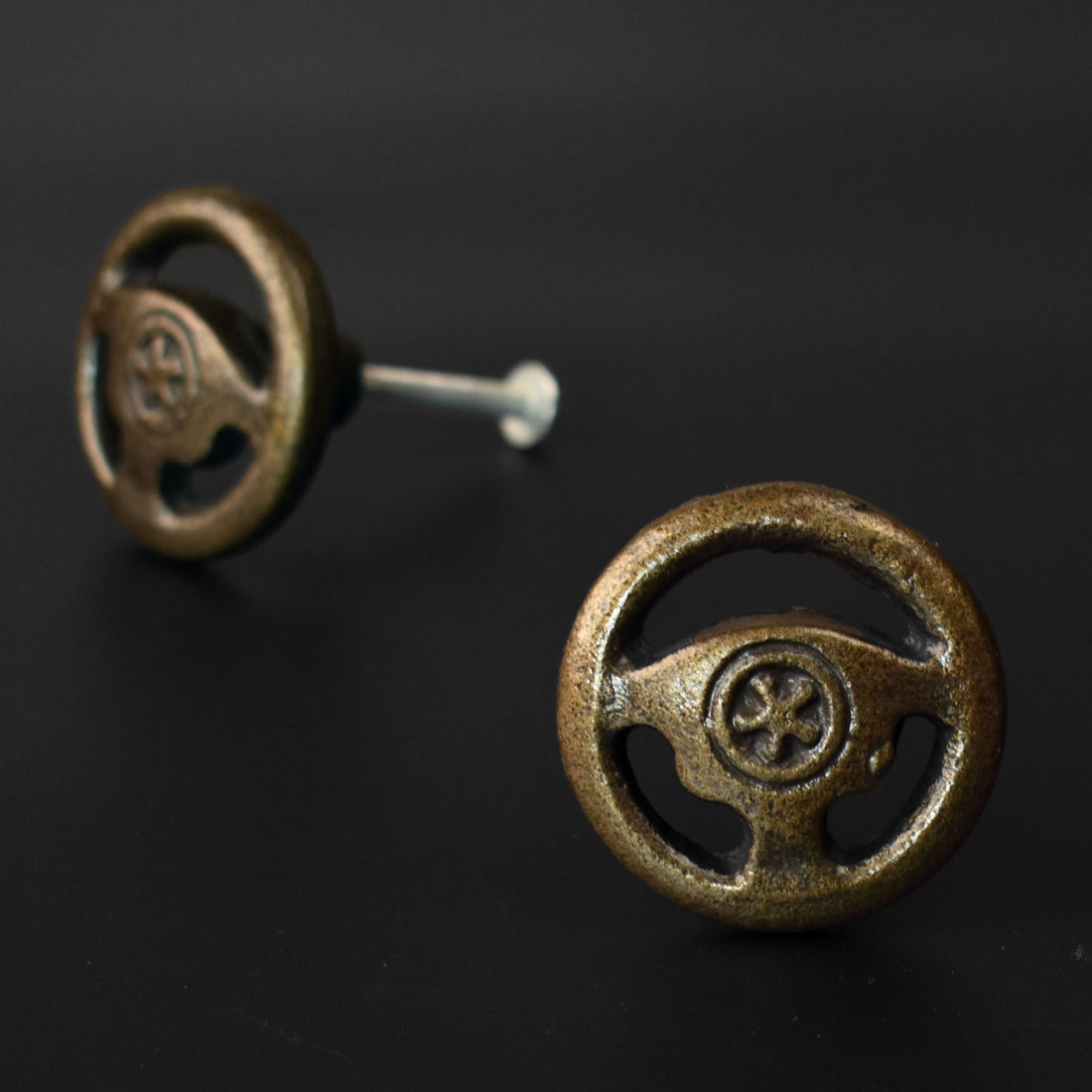 Helm Antique Iron Cabinet Drawer Knob