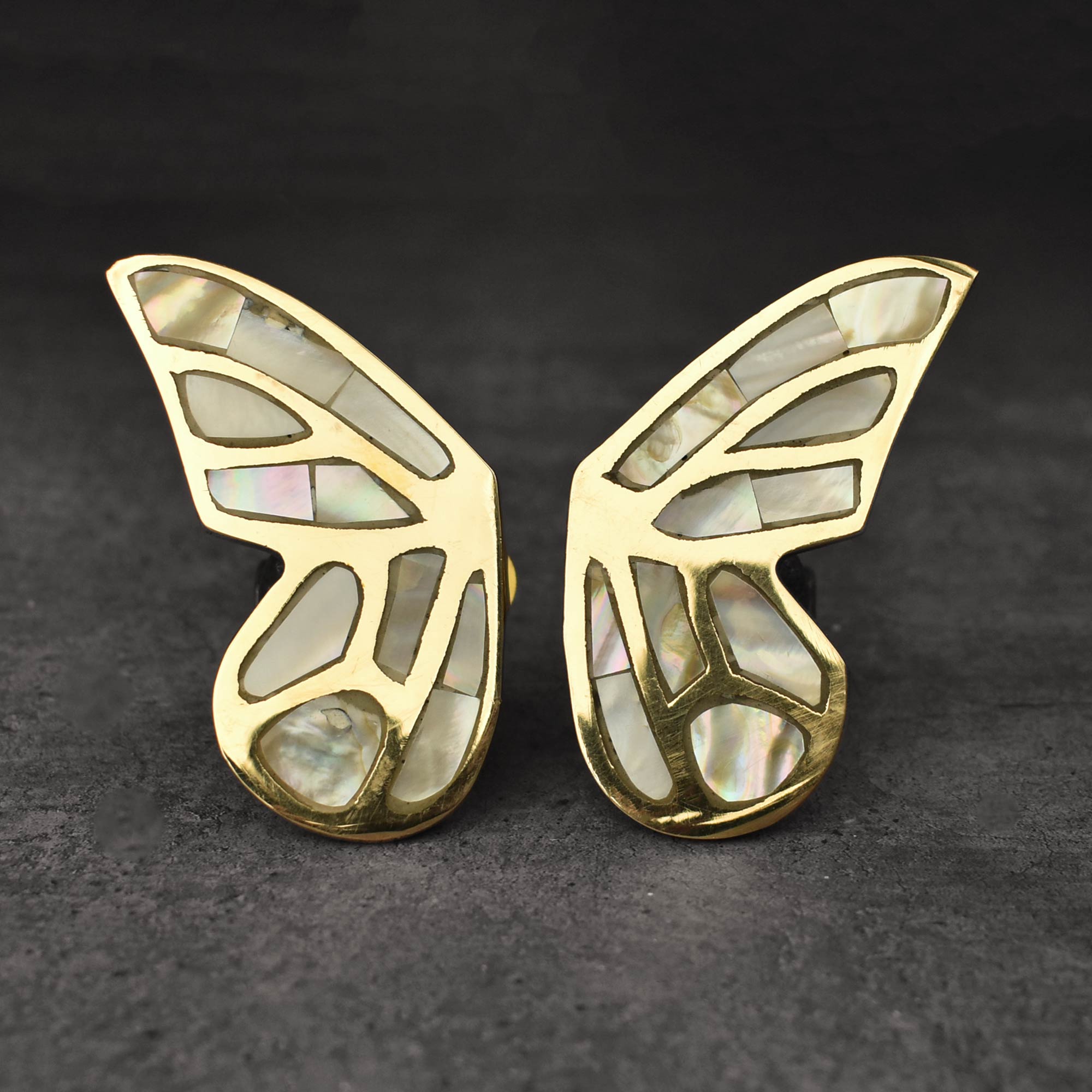 butterfly brass cabinet handle