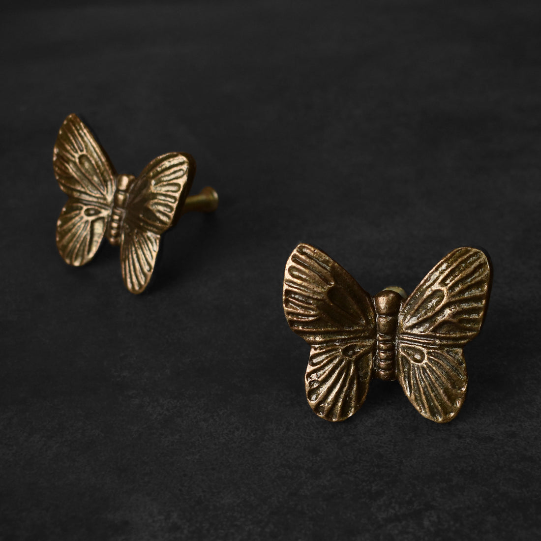 metal butterfly cabinet knob