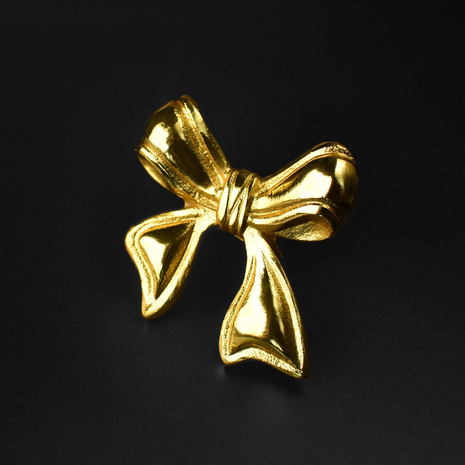 Tresse Gold Bowtie Cabinet Drawer Knob Pull