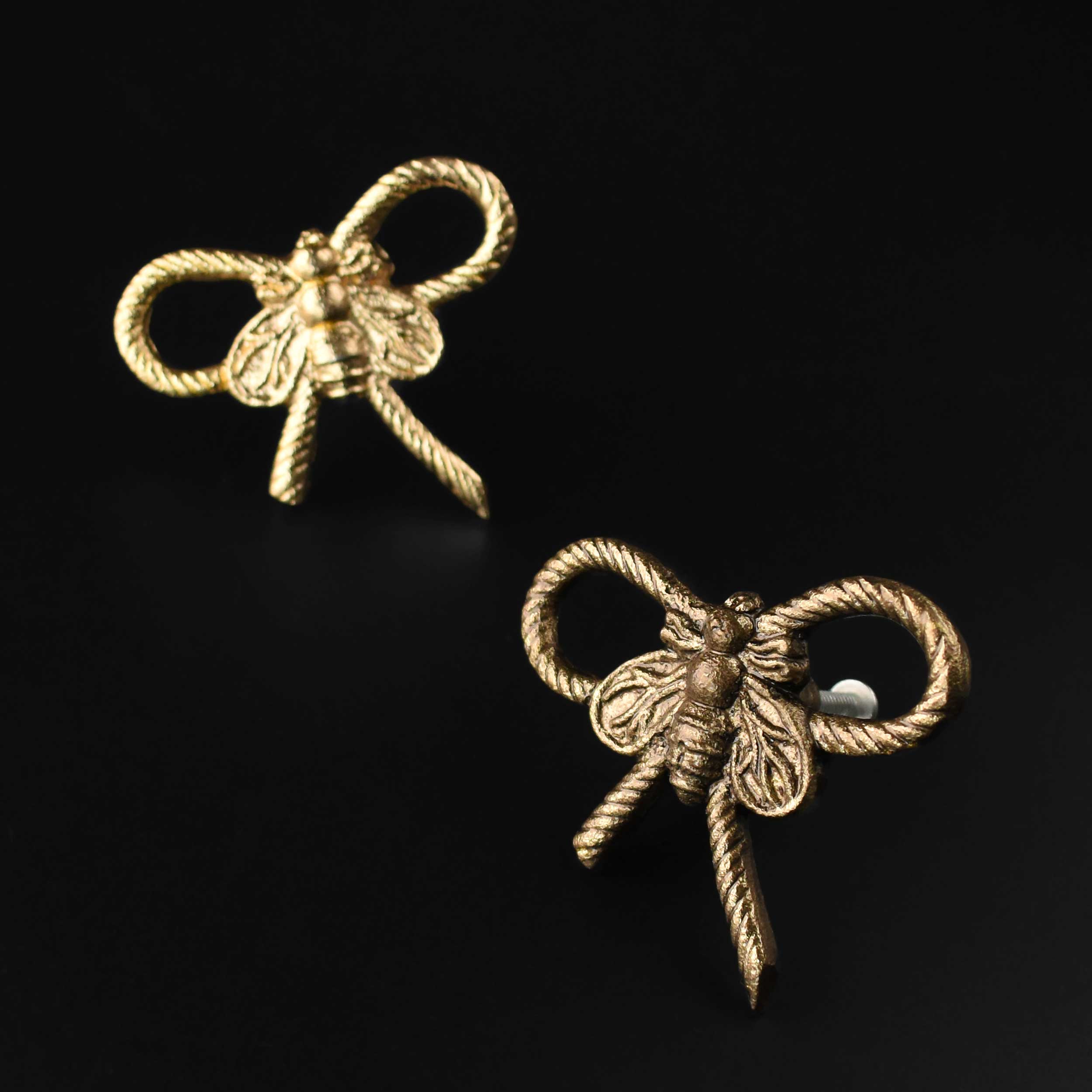 Vespae Gold Bee Cabinet Drawer Knob Pull