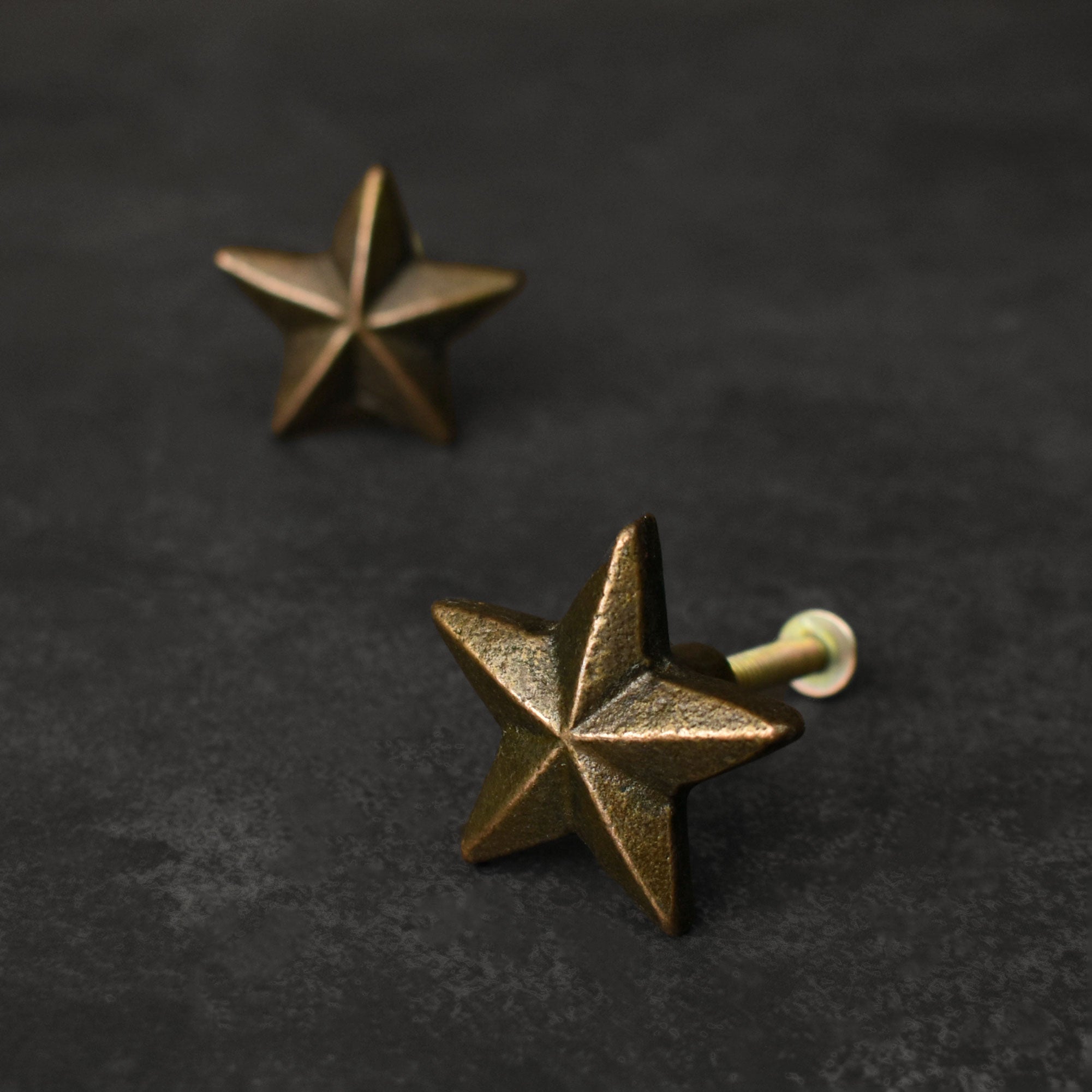 Vermeer Star Vintage Metal Drawer Knob