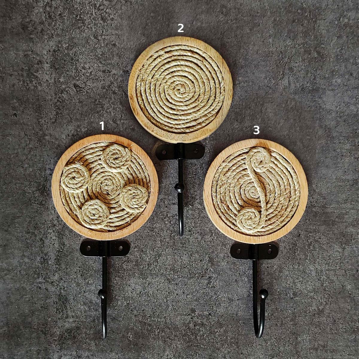 Gypsy Soul Jute Wood Coat and Towel Wall Hook